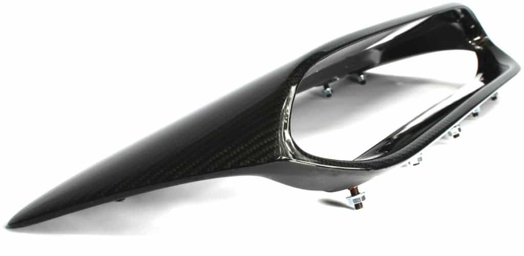 UV-resistant carbon fiber hood scoop for the Mazdaspeed 3