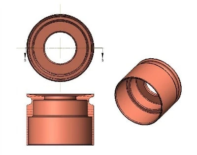 Drawing of a CorkSport fuel injector seal.