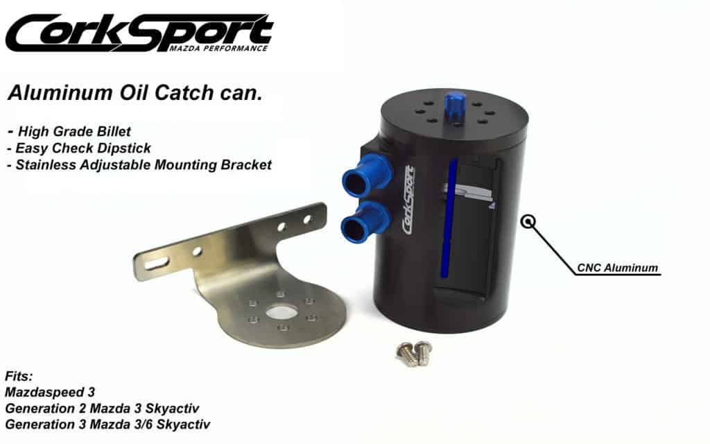 CorkSport Diagram of Aluminum Oil Catch Can