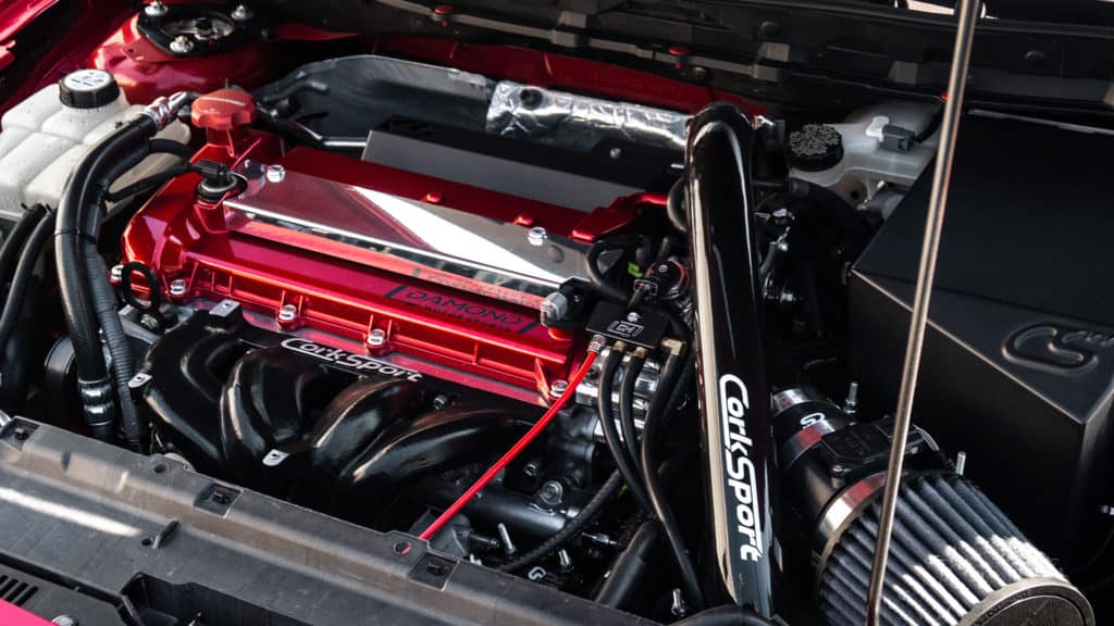 Mazdaspeed 3 Engine with Front intake, SRI, batter box, heat shield