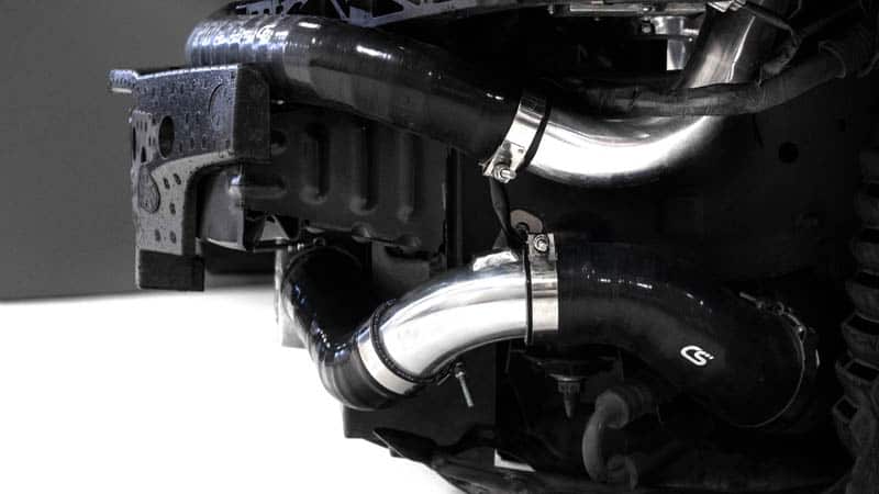 Wire reinforces silicone hoses make the Speed 6 FMIC a quality product