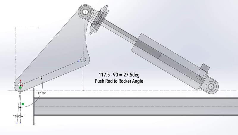 Mazdaspeed 3 AWD Rocker Arm Angle Droop Push Rod