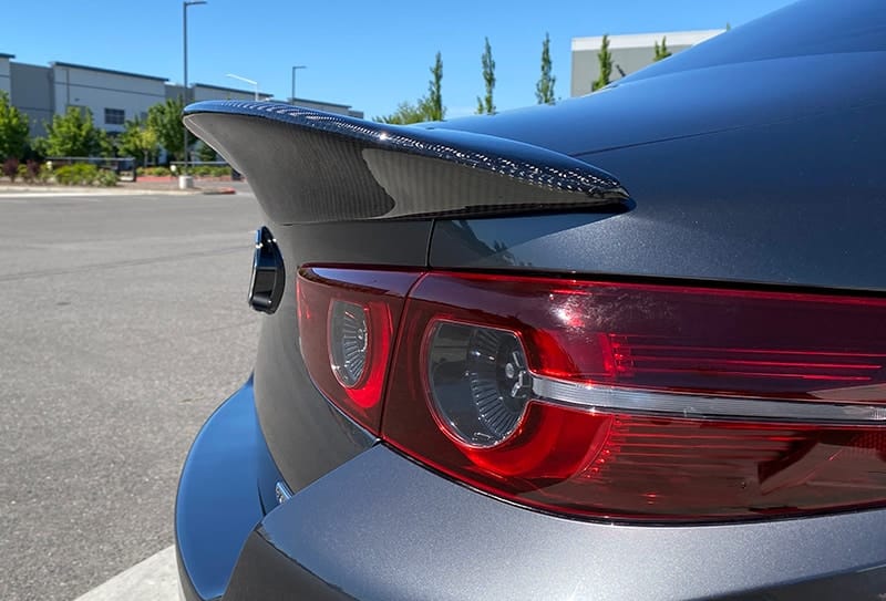 2019+ Mazda 3 Trunk Lip Sedan Spoiler profile view