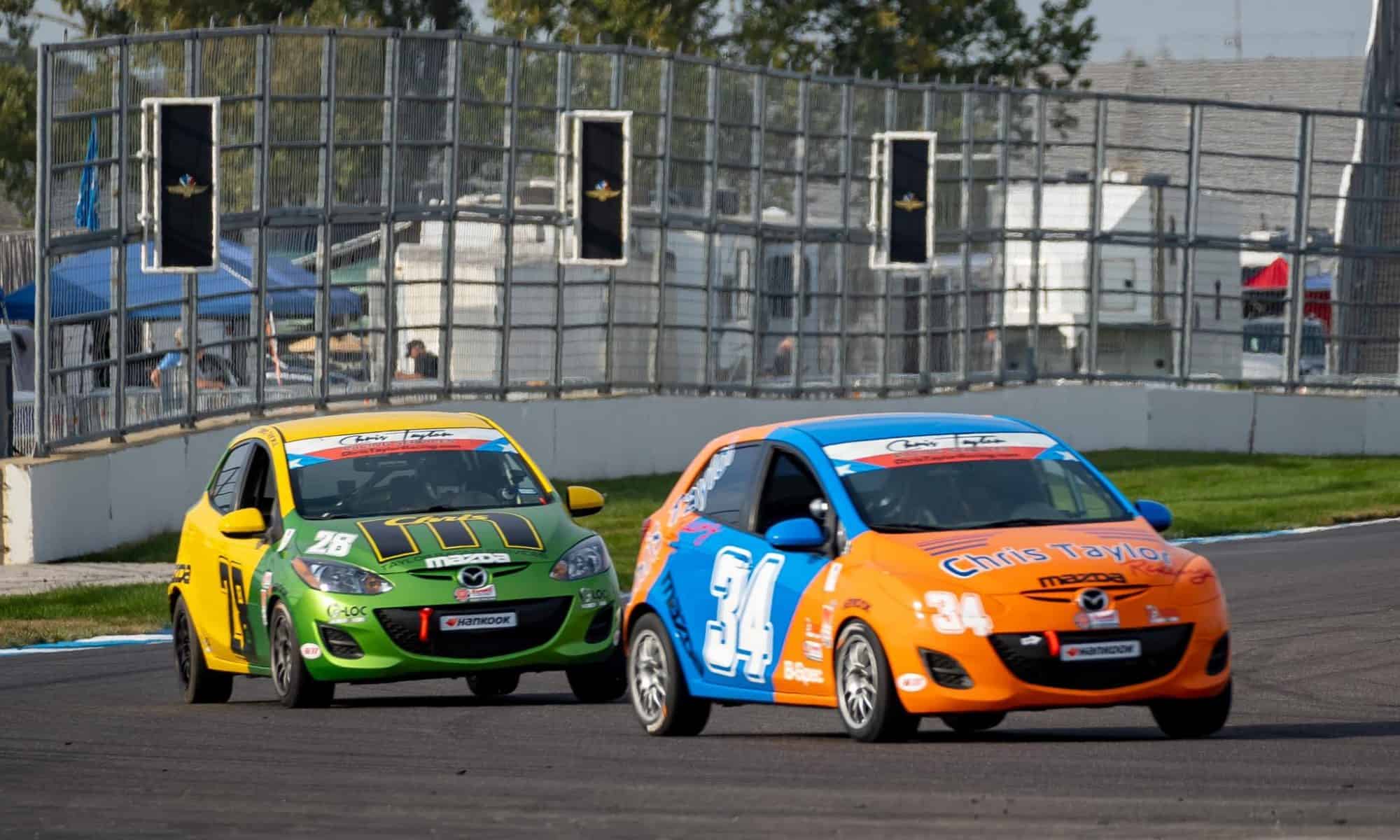 B-Spec Mazda 2 racing action at Indy