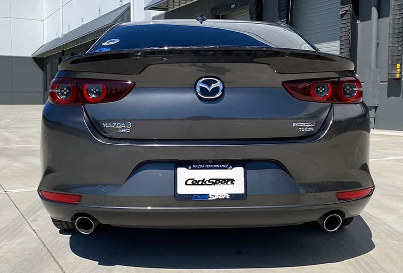 Rear view of Forged Carbon Fiber for the 4th Gen Mazda 3