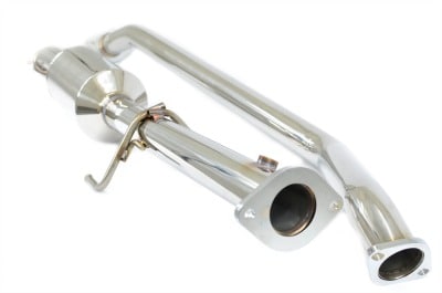 A 2014+ Mazda3 cat-back exhaust for Sedans and Hatchbacks by CorkSport.