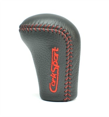 Close up of CorkSport's Leather Shift Knob for Mazda and Mazdaspeeds.