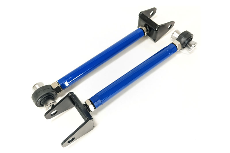 Blue Adjustable toe arms for the Mazda 3 and Mazda 6