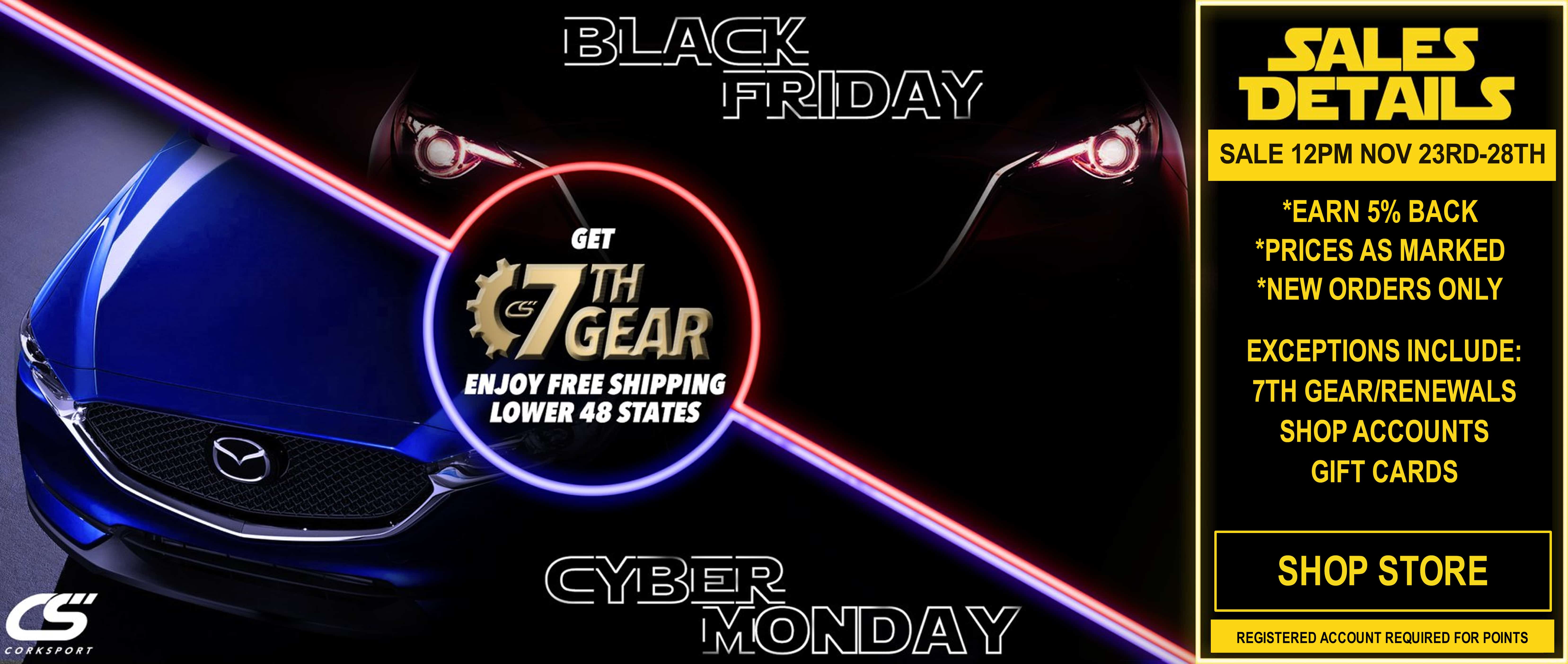 Black Friday Cyber Monday Website Banner 2022.  Shop Store.