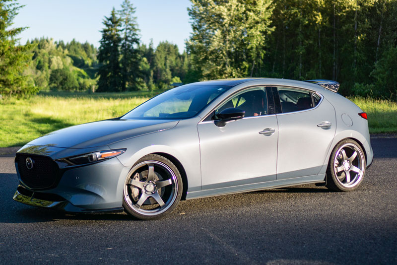 2021 Turbo Mazda 3 spoiler fits with the body style well
