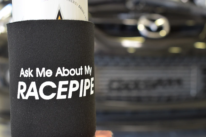 CorkSport 25th Anniversary, Ask Me About My Racepipe Koozie