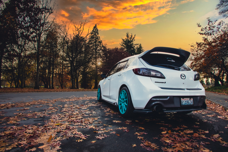 Spoiler extension kit on the 2010-2013 Mazdaspeed 3 