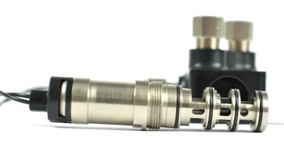 Close up of CorkSport Boost Control Solenoid valve.