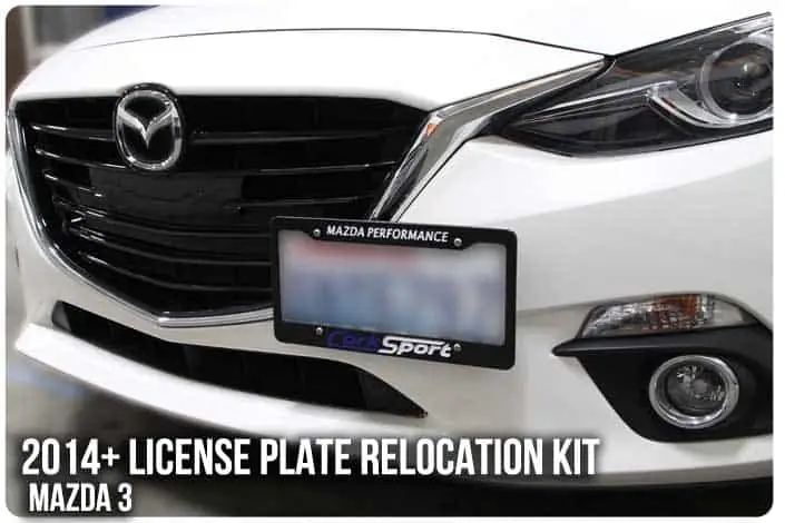2014-2018 Mazda 3 license plate relocation kit