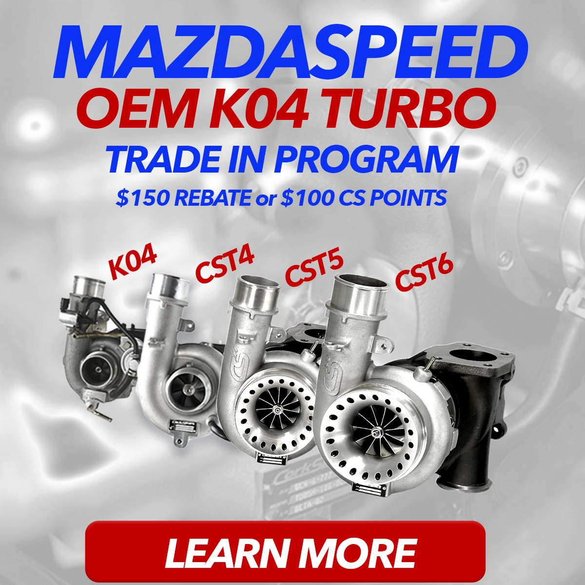 CorkSport Trade In Mazdaspeed OEM K04 Turbo