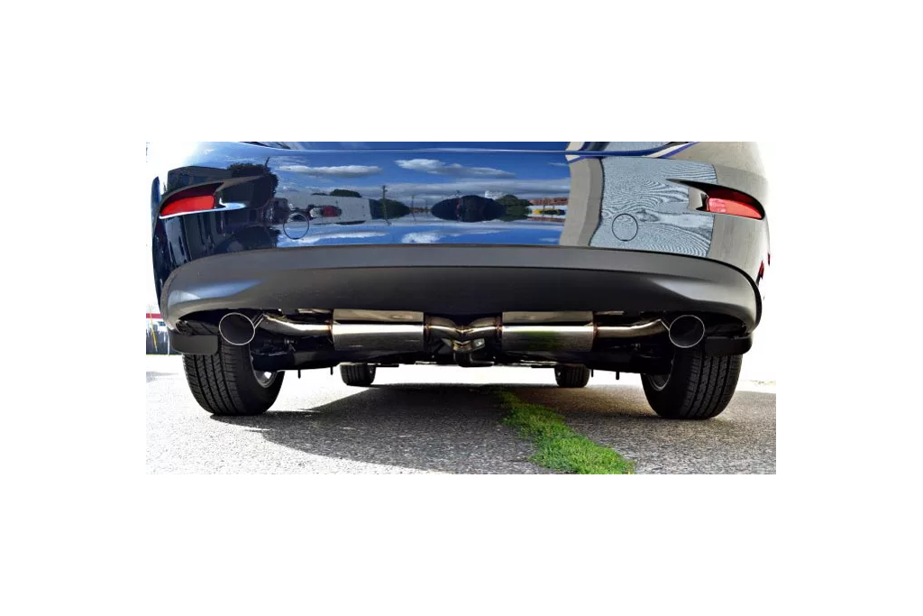 Check out the axleback exhaust from the rear.