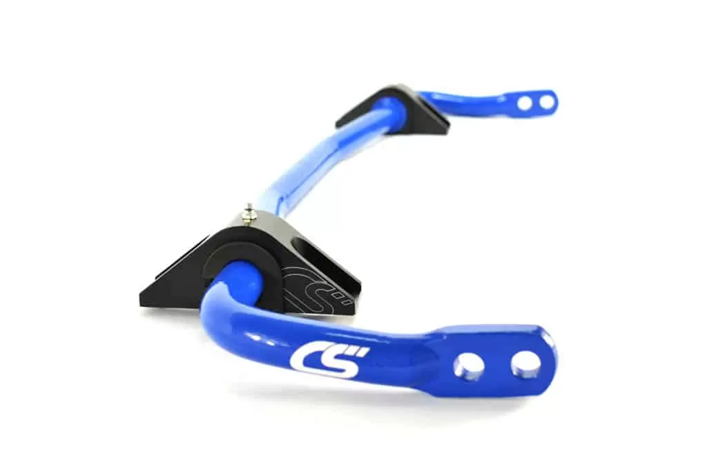 Side view of Mazda 6 rear sway bar in blue