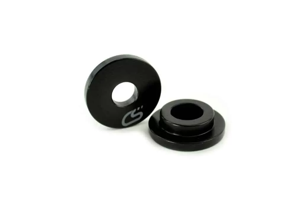 Machined aluminum shifter bushings give more positive feedback under acceleration and quick shifting