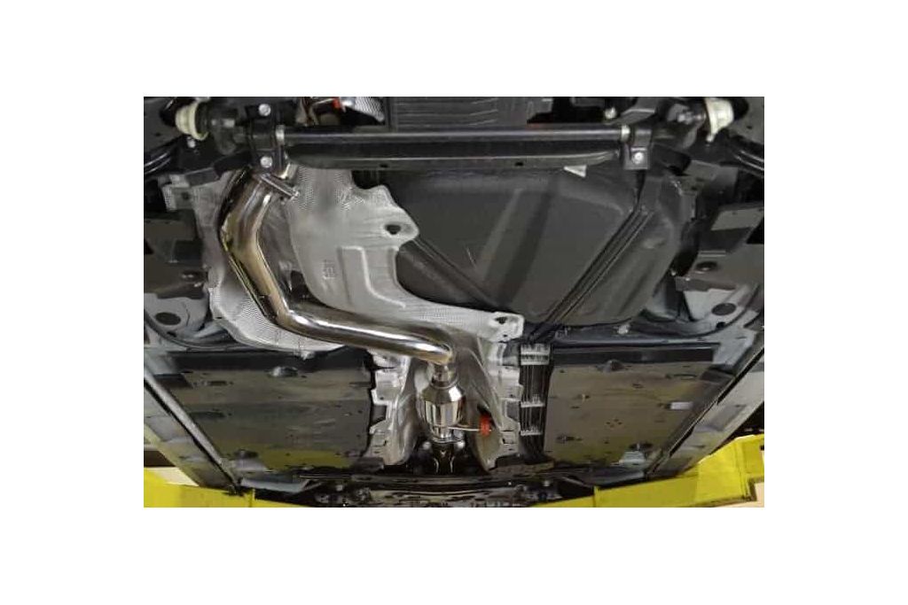 Mazdaspeed 3 Catback Exhaust resonated underneath closeup