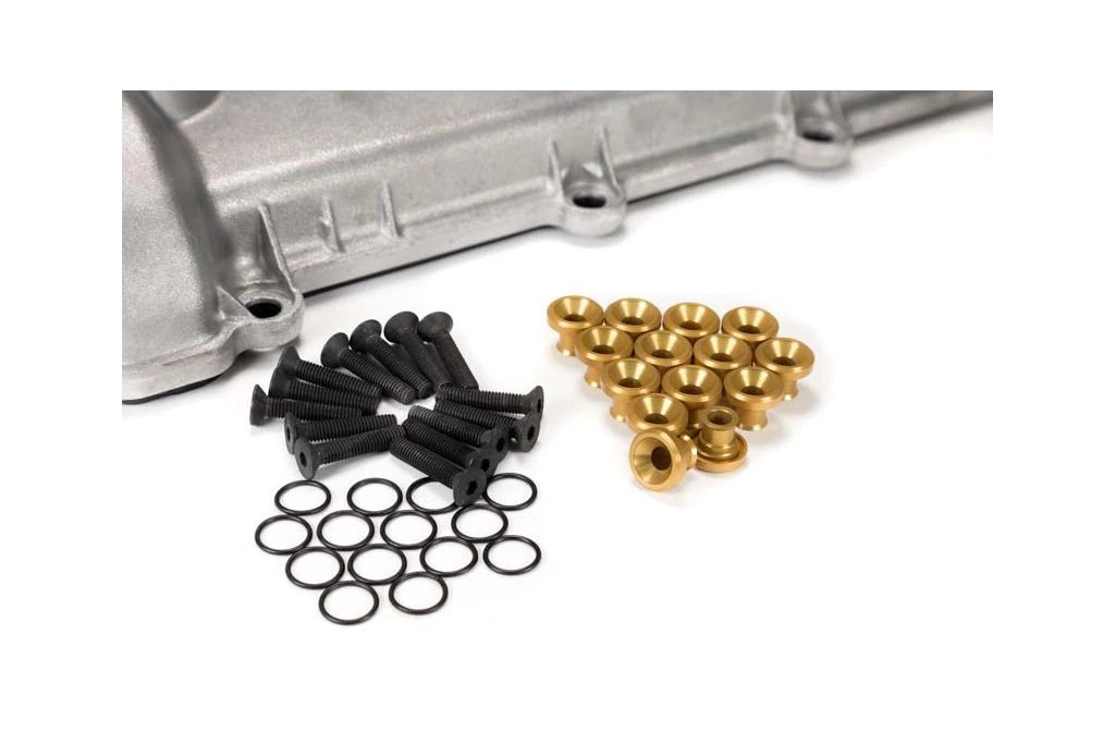 Mazdaspeed valve cover hardware kit gold with black stainless bolts