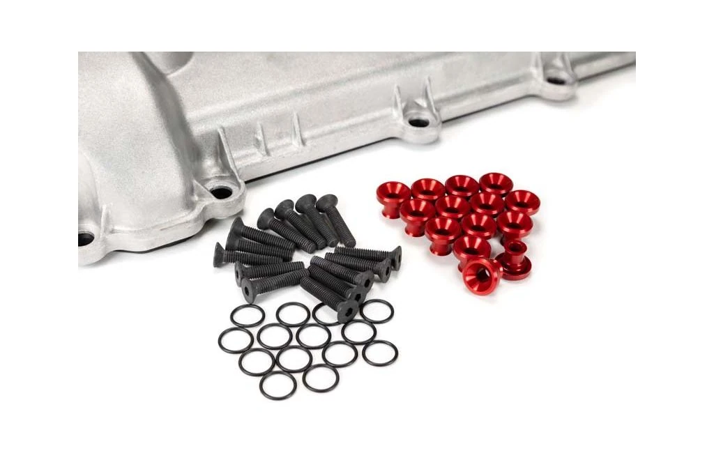 Mazdaspeed valve cover hardware kit red with black stainless bolts