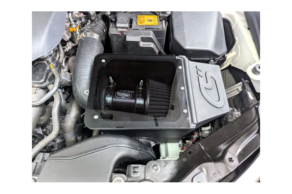 The CorkSport Mazda 3 Air Box enhances the look of your engine bay