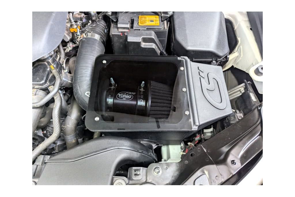 The CorkSport Mazda 3 Air Box enhances the look of your engine bay