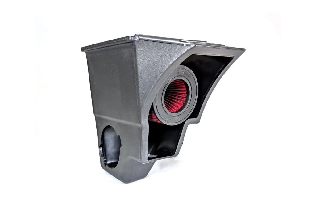 The Mazda 3 turbo Air Box uses an acrylic panel to provide a stylish view of the filter which also allows for quick checks for filter debris without disassembly.