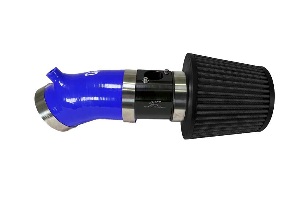 Blue silicone with black filter short ram intake for the Mazda 3 2014-2018