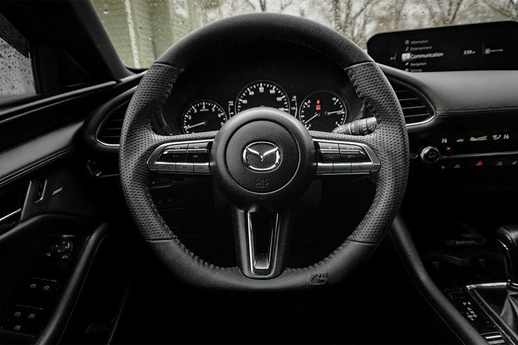 CorkSport Leather Steering Wheel Installed on a Mazda CX-50