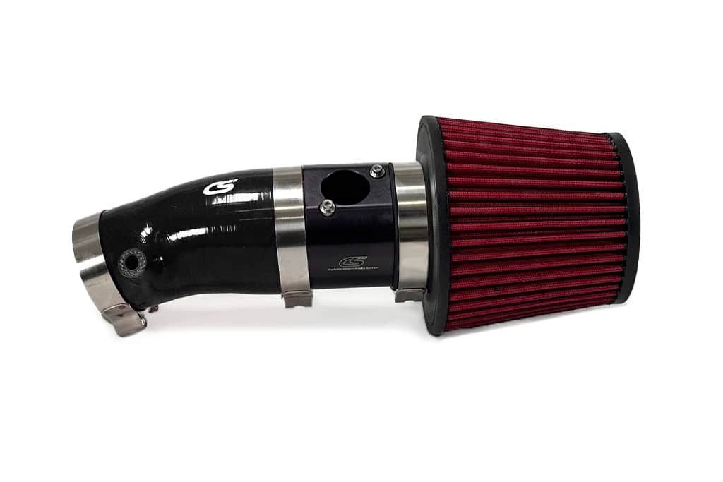 Mazda 3 short ram intake black silicone with red filter