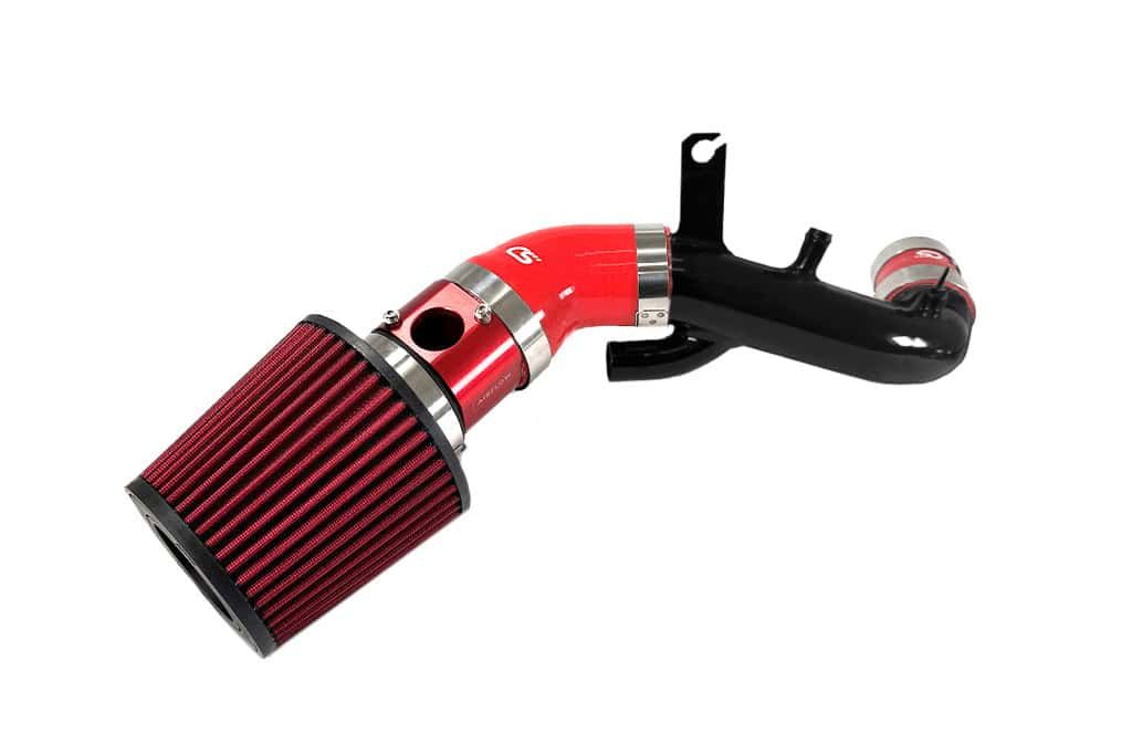 Mazdaspeed 3 Short Ram Stage 2 Power Intake with turbo inlet pipe with red filter, red MAF, red silicone, black TIP