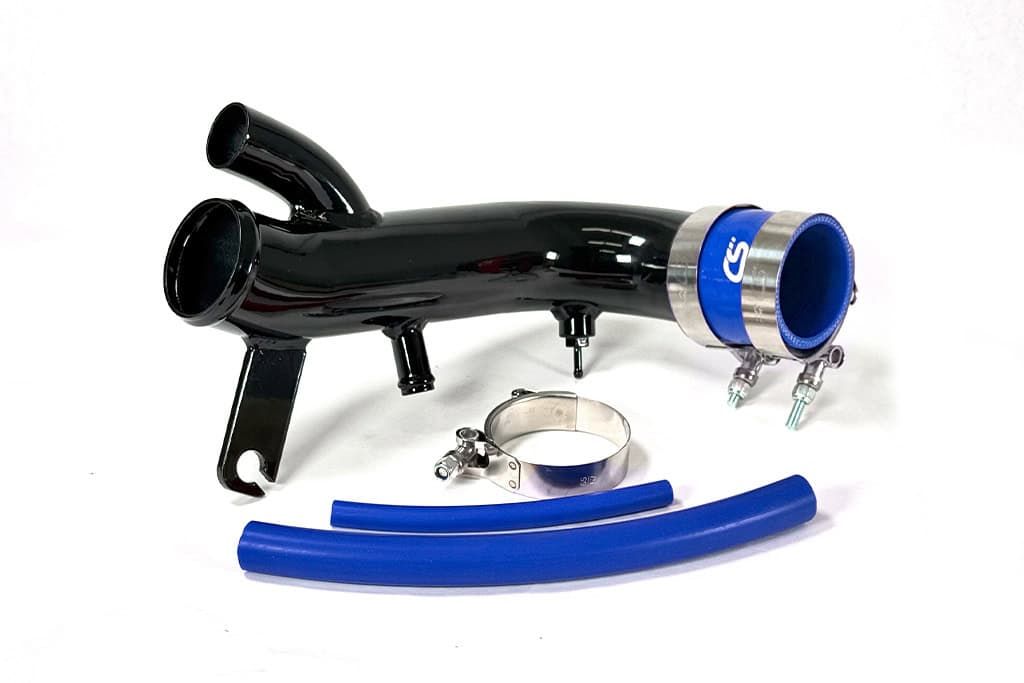 Alternative Black powder coat option with blue silicone
