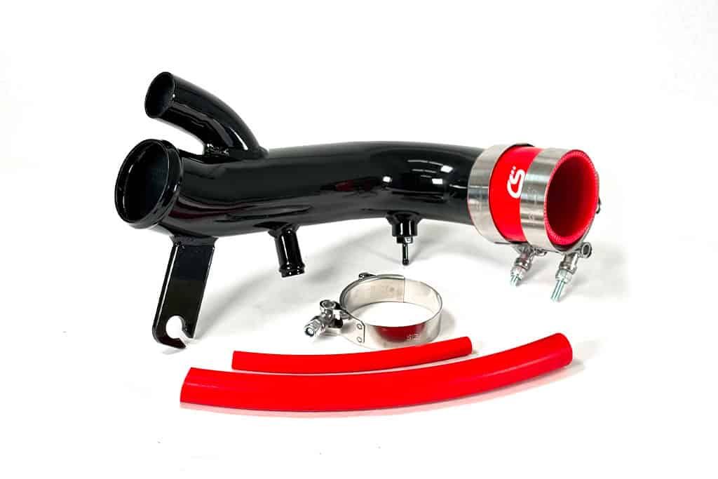 Black Powder coat option with red silicone