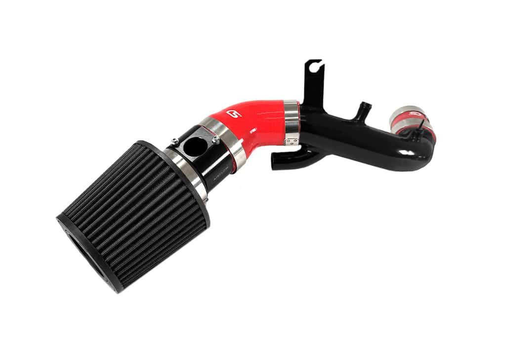 Mazdaspeed 3 Short Ram Stage 2 Power Intake with turbo inlet pipe with black filter, black MAF, red silicone, black TIP