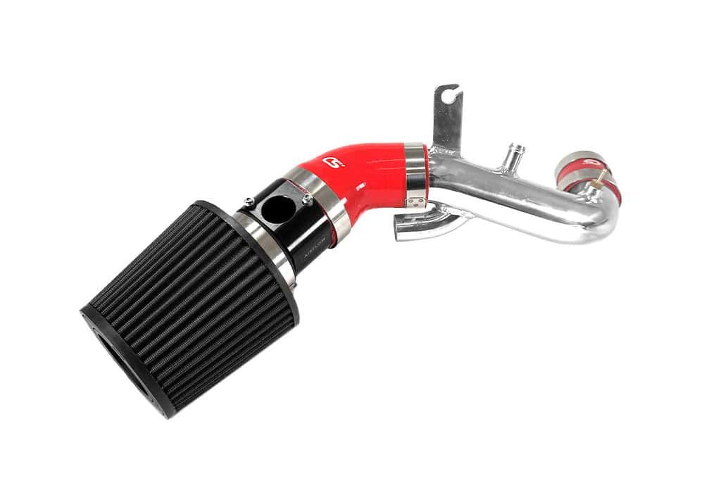 Mazdaspeed 3 Short Ram Stage 2 Power Intake with turbo inlet pipe with black filter, black MAF, red silicone, polished TIP