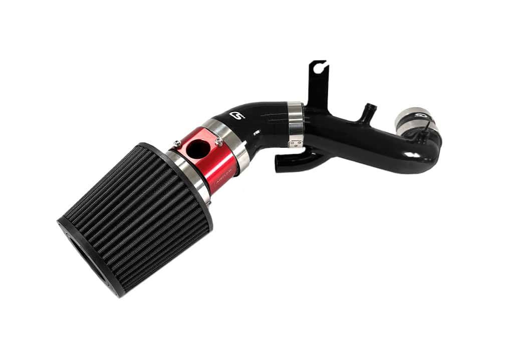 Mazdaspeed 3 Short Ram Stage 2 Power Intake with turbo inlet pipe with black filter, red MAF, black silicone, black TIP