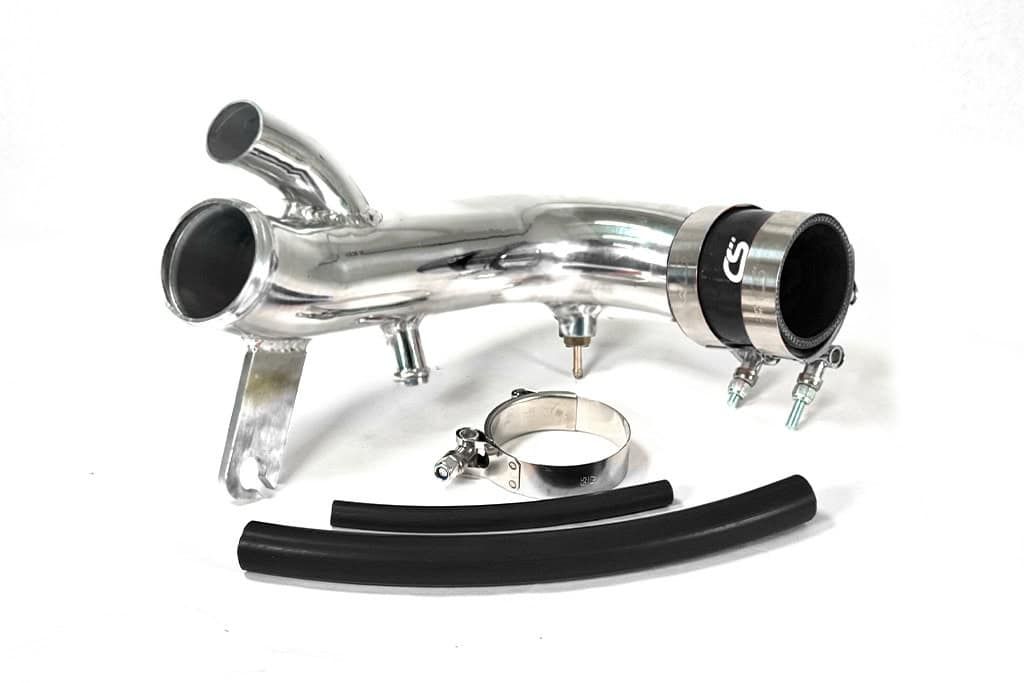 Mazdaspeed 3 turbo inlet pipe with black silicone and breather hose