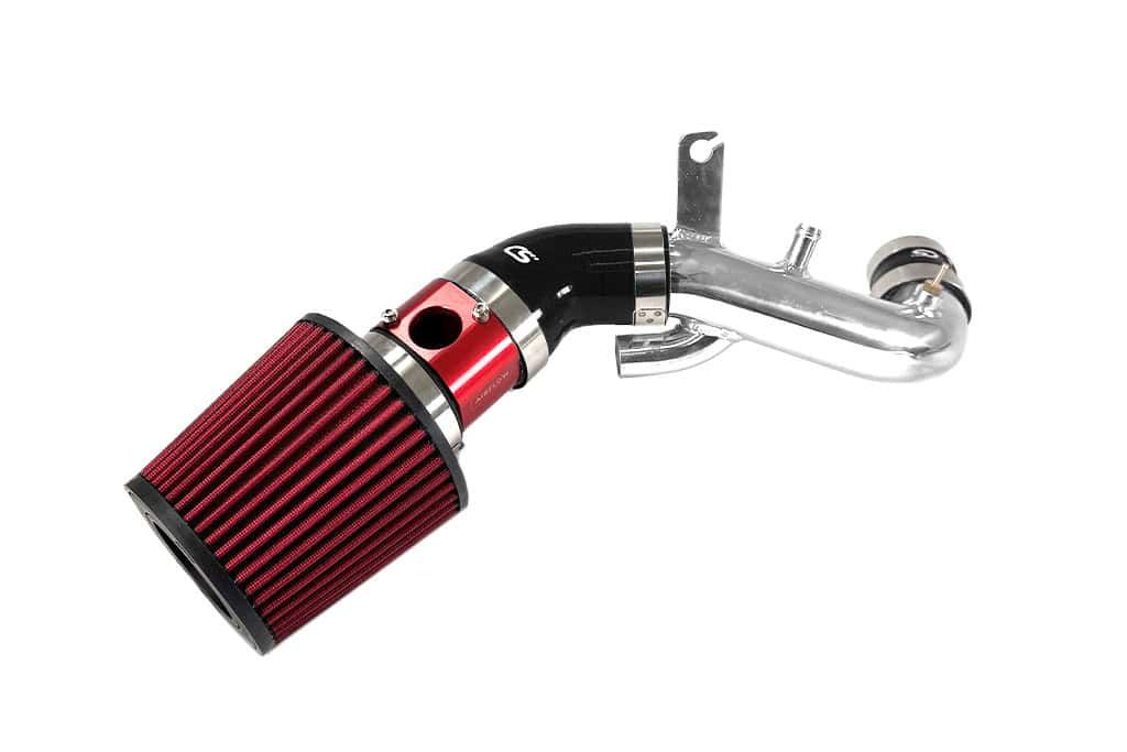 Mazdaspeed 3 Short Ram Stage 2 Power Intake with turbo inlet pipe in red filter, red MAF, black silicone