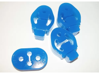 Urethane Exhaust hangars keep your speed 3 exhaust in one plate under hard cornering