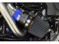 A close up view of the 3.5" intake system in the engine bay of a 2010-2013 Mazdaspeed 3.