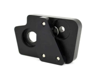 An angled, backside view of CorkSport's Mazda 3/6/Cx5 Short Shift Plate