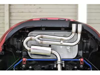 The extended dual tip section was chosen for its unique low/mid RPM rumble compared to having a split at the tips.