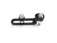 Inline ball joints with a custom bracket allow ball joints to slide up and down.