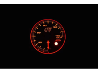Orange face Mazdaspeed oil pressure gauge.
