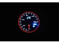White face Mazdaspeed oil pressure gauge with warning.