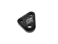 The OEM RMM mounting bracket is replaced with a 1/2" thick 6061-T6 plate to maintain all three OEM hardware points