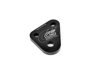 The OEM RMM mounting bracket is replaced with a 1/2" thick 6061-T6 plate to maintain all three OEM hardware points