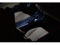 The blue-white color of the CorkSport LED Light Kit enhances interior colors compared to stock.