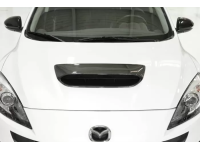 Our durable, carbon fiber hood scoop for Mazdaspeed 3 is stylish both up close and from afar.